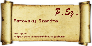 Parovsky Szandra névjegykártya